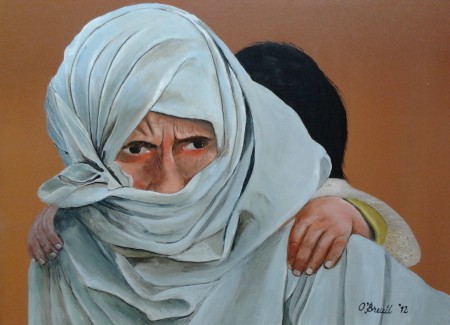 Afghaanse vluchteling 30 x 40 cm Free for exhition and sale